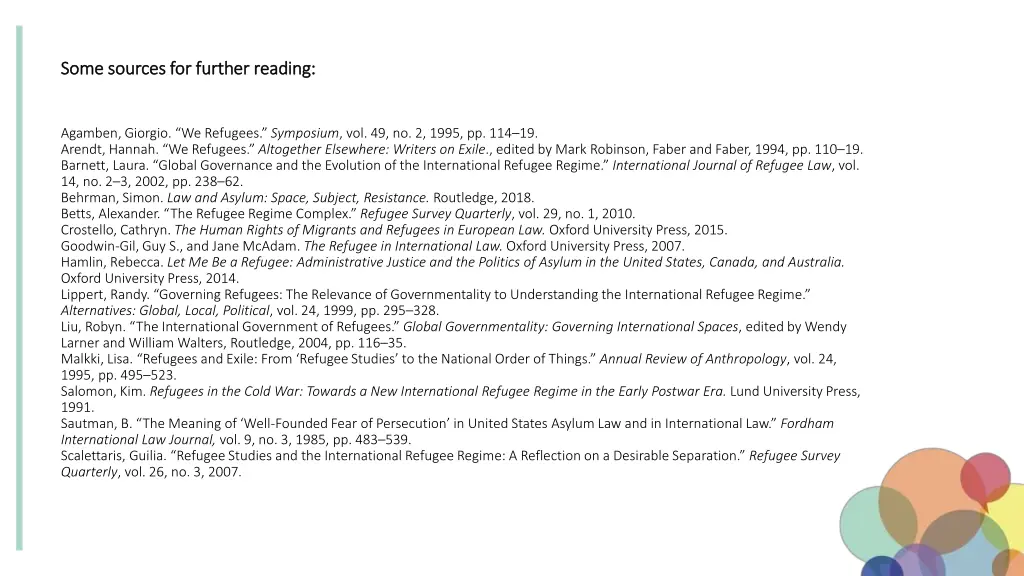 some sources for further reading some sources