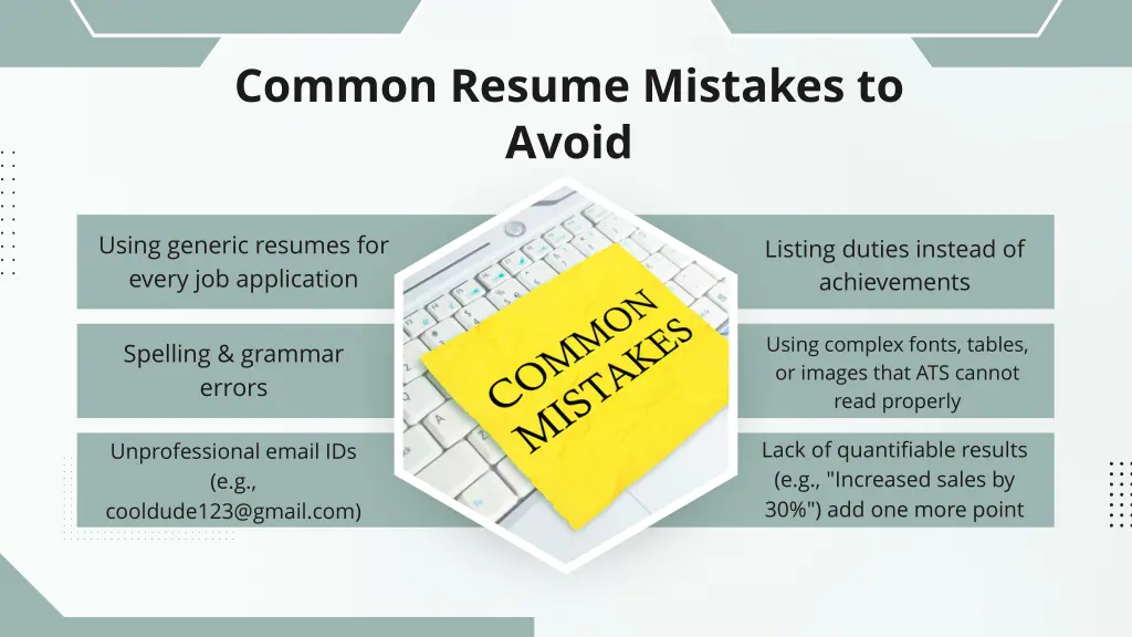 common resume mistakes to avoid