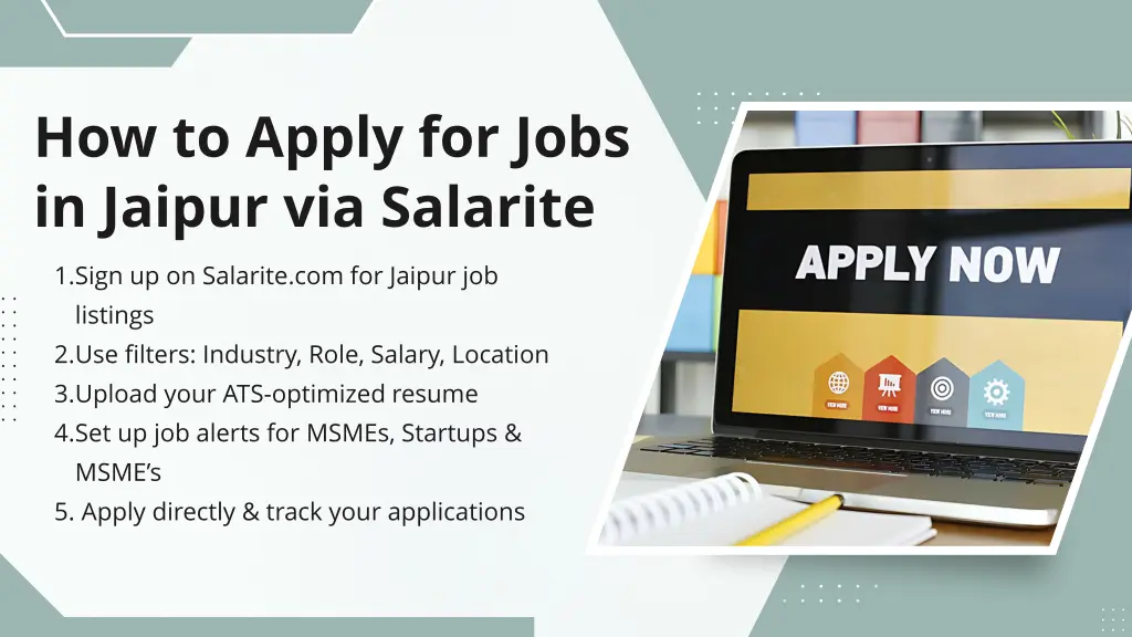 how to apply for jobs in jaipur via salarite