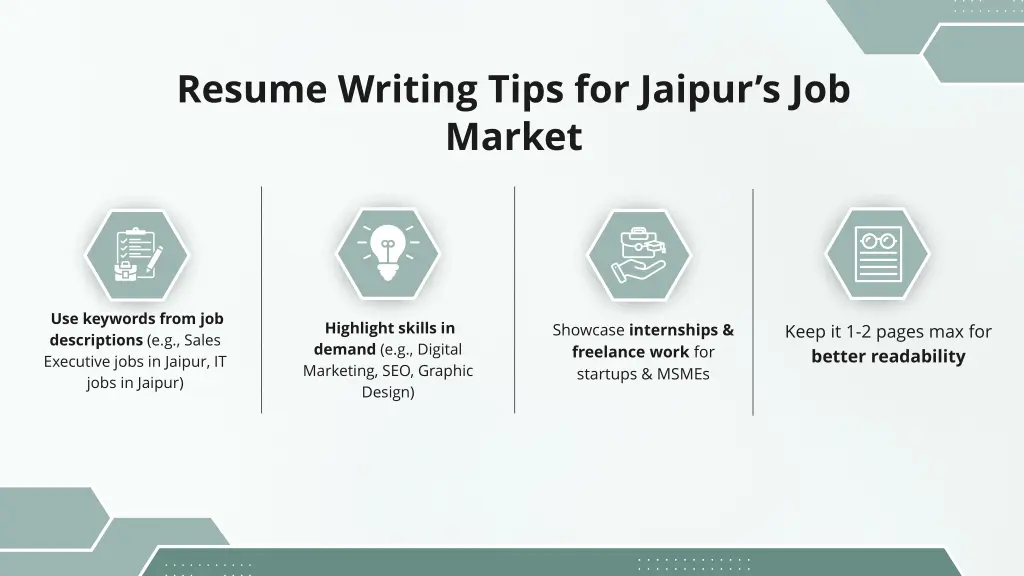 resume writing tips for jaipur s job market