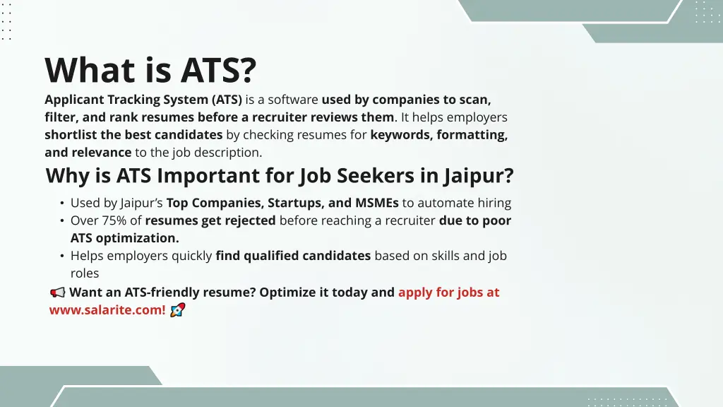 what is ats applicant tracking system