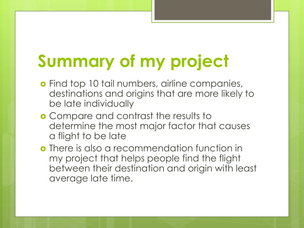 summary of my project