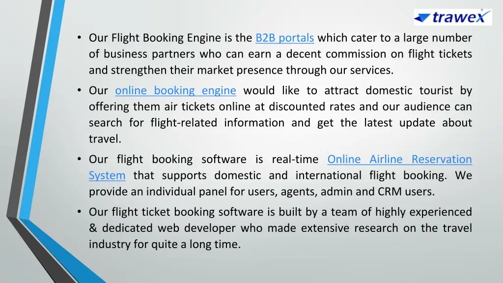 our flight booking engine is the b2b portals