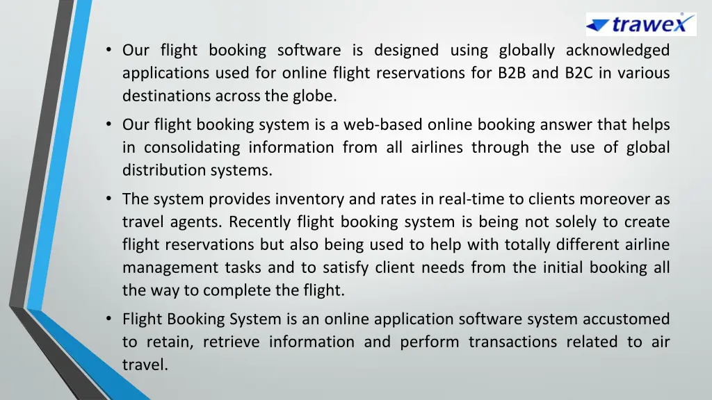 our flight booking software is designed using