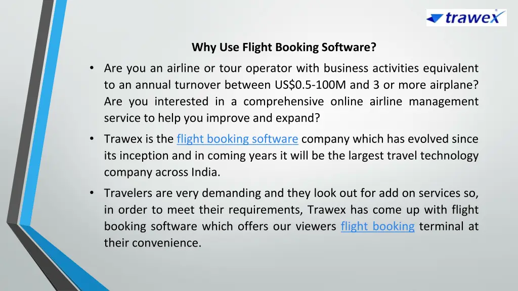 why use flight booking software