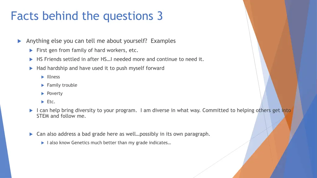 facts behind the questions 3