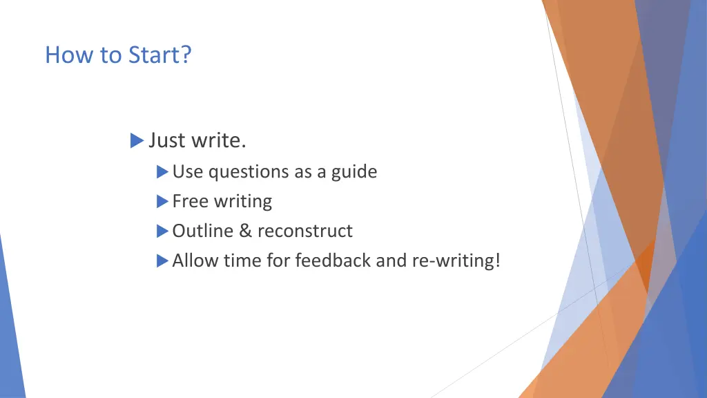 how to start