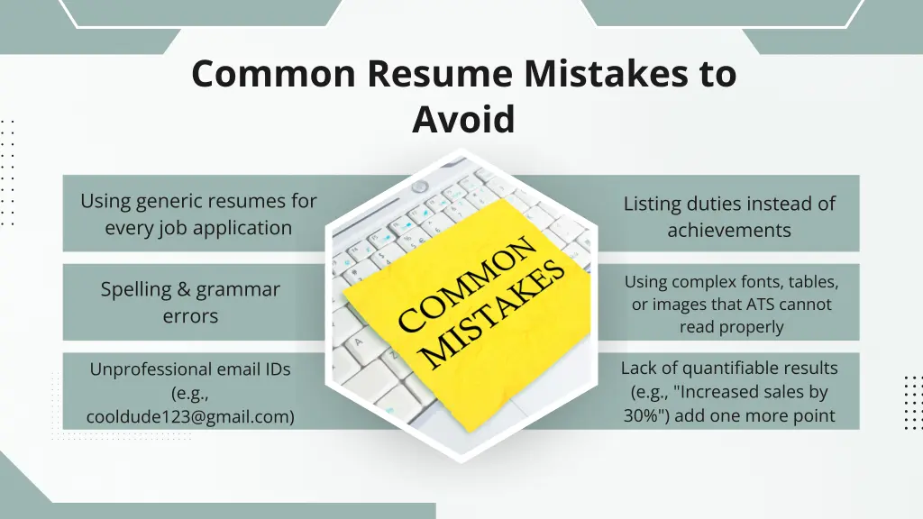 common resume mistakes to avoid