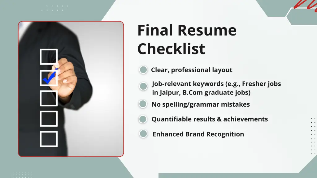 final resume checklist
