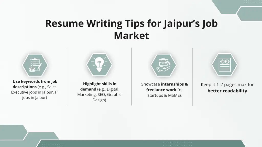 resume writing tips for jaipur s job market