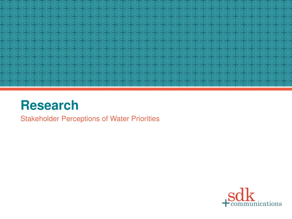 research stakeholder perceptions of water