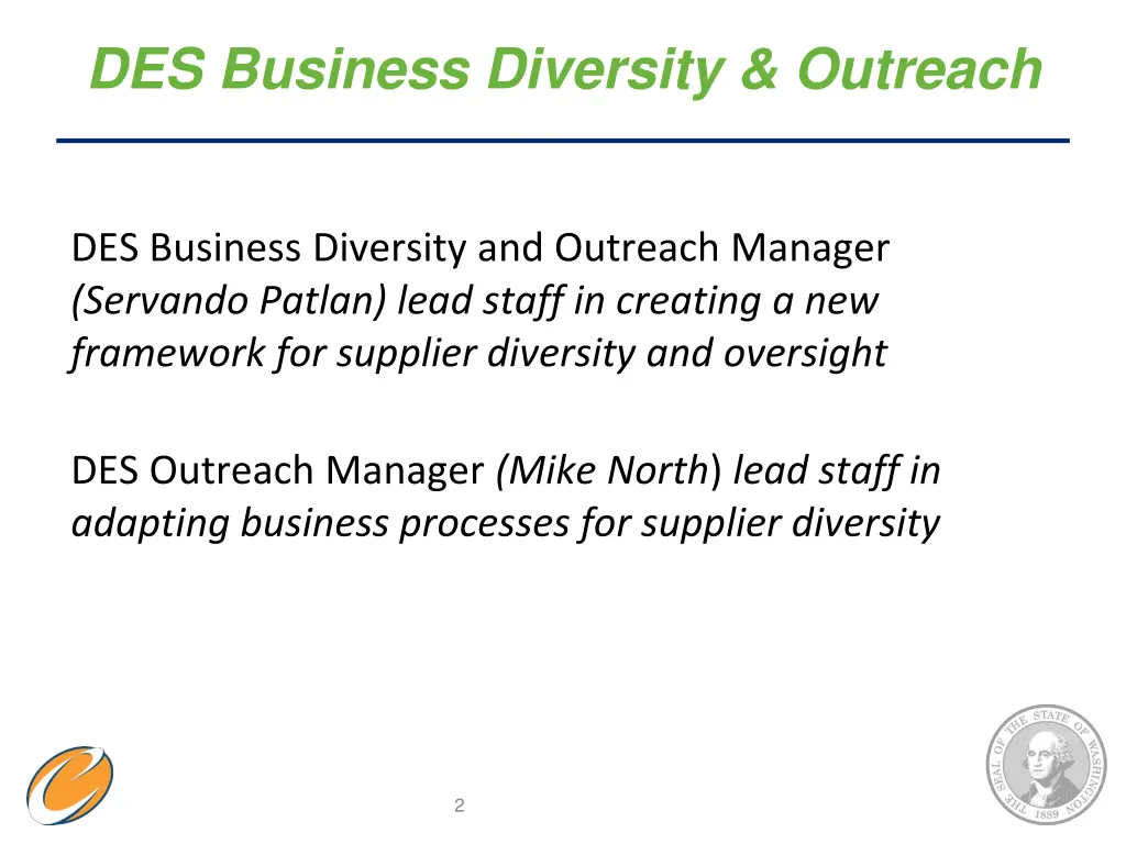 des business diversity outreach