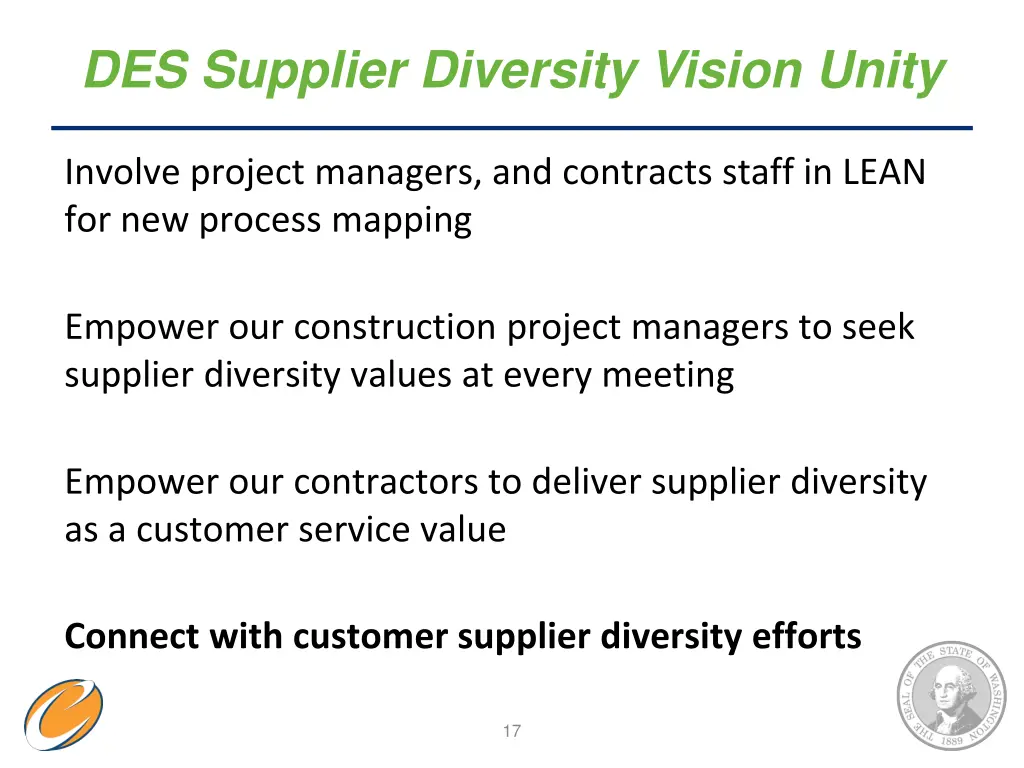 des supplier diversity vision unity