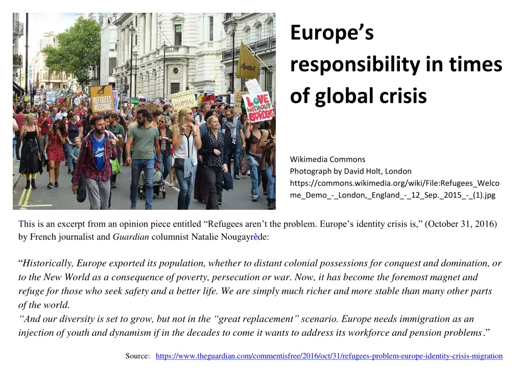 europe s responsibility in times of global crisis