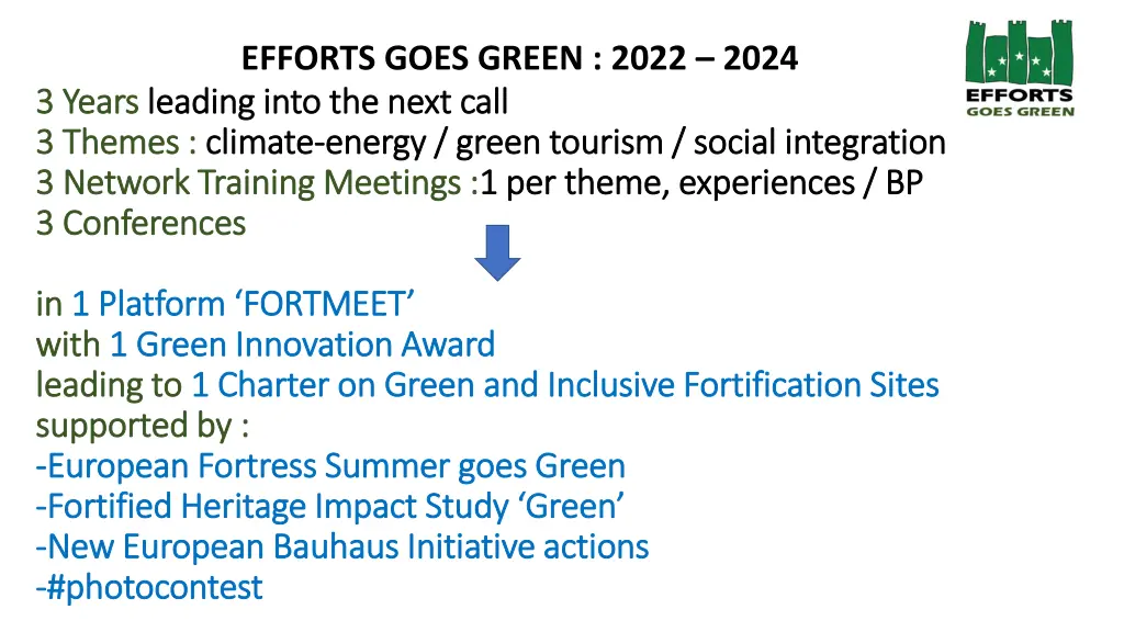 efforts goes green 2022 2024