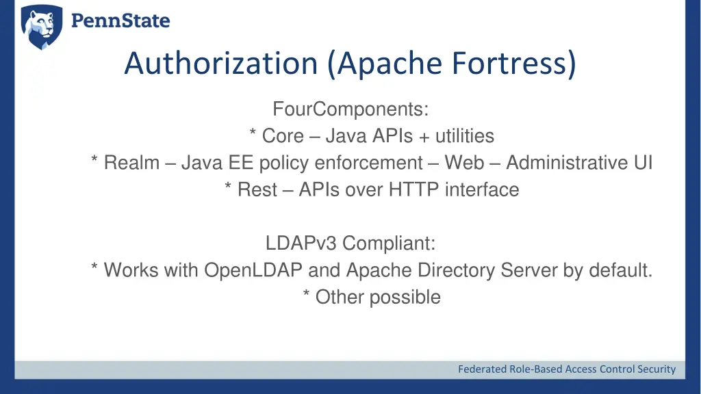 authorization apache fortress 1