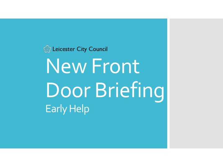 new front door briefing early help