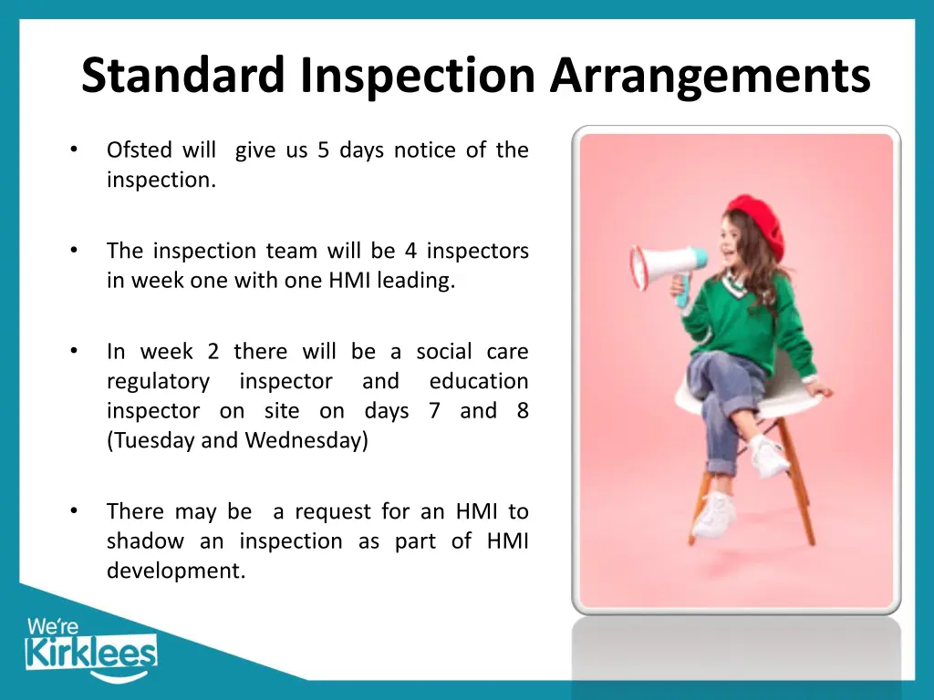 standard inspection arrangements