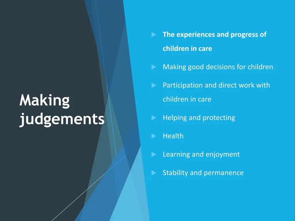 the experiences and progress of