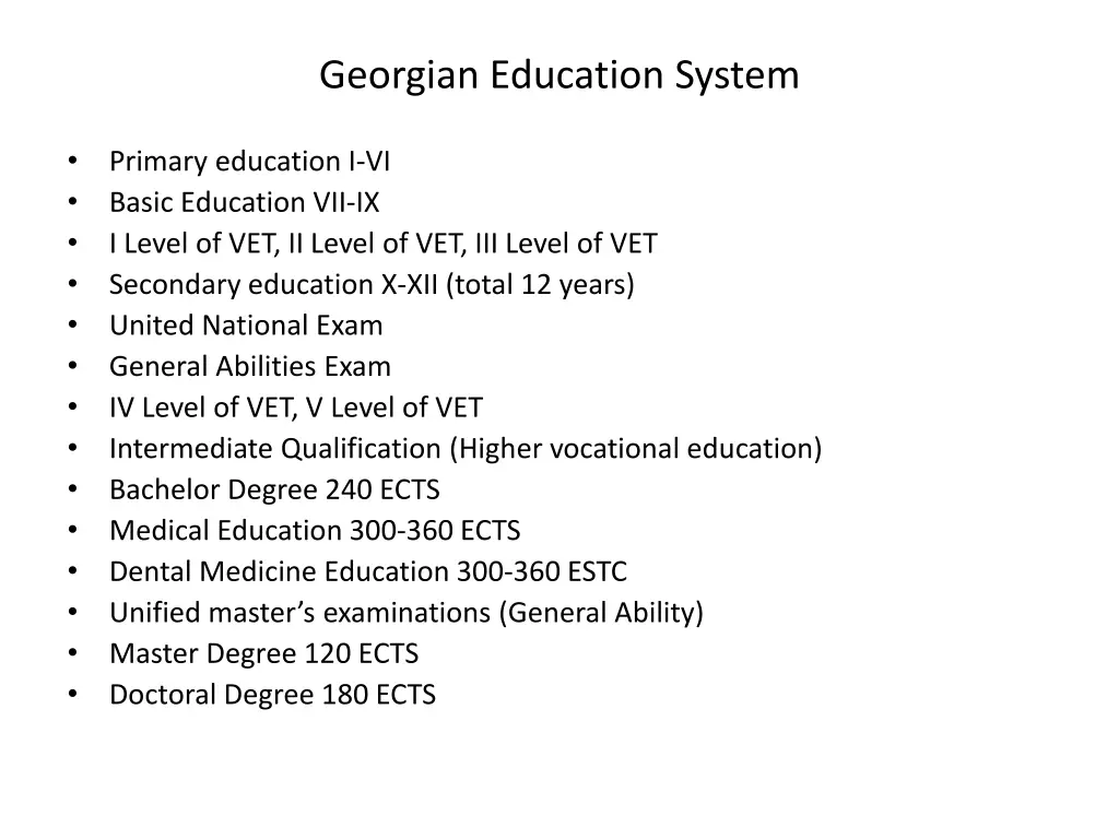 georgian education system