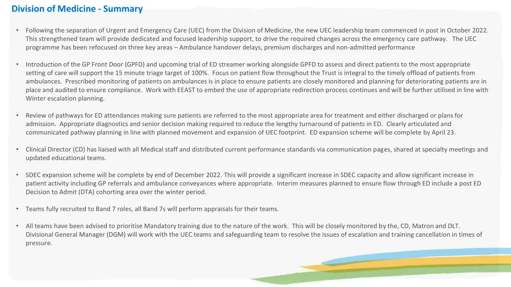 division of medicine summary