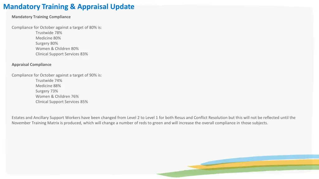 mandatory training appraisal update