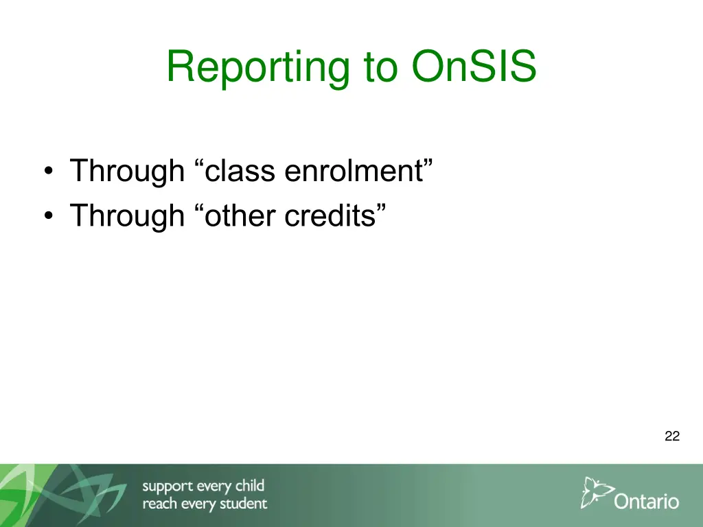 reporting to onsis