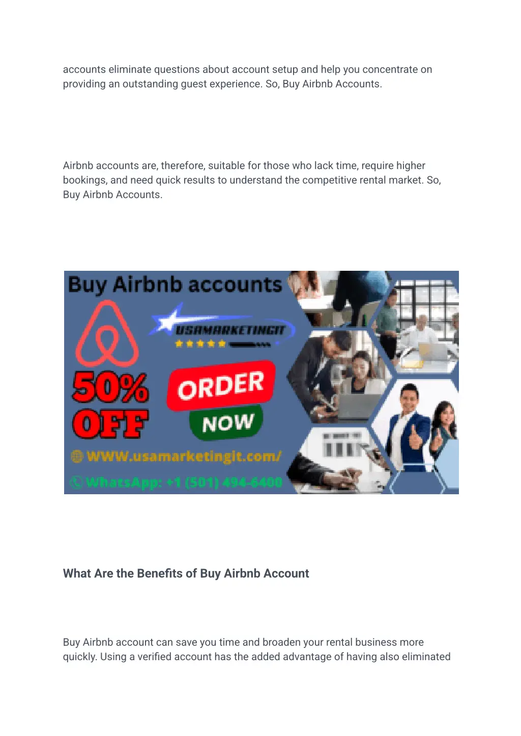 accounts eliminate questions about account setup