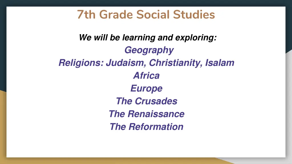 7th grade social studies