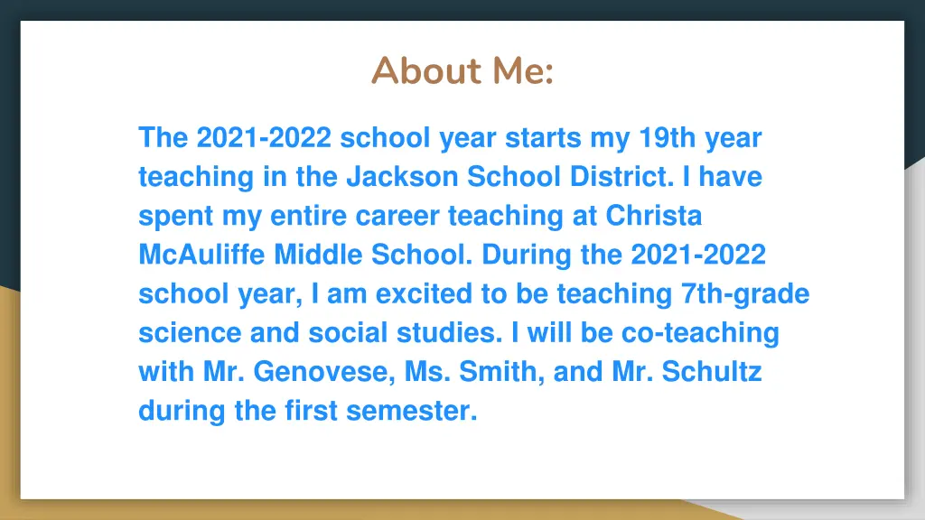 about me 1