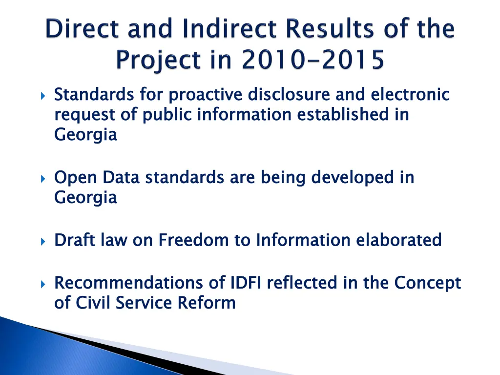 standards for proactive disclosure and electronic