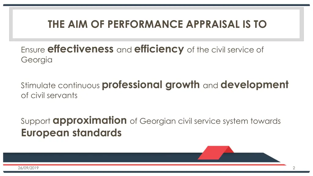 the aim of performance appraisal is to