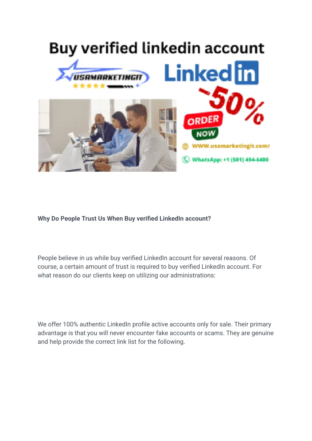 why do people trust us when buy verified linkedin