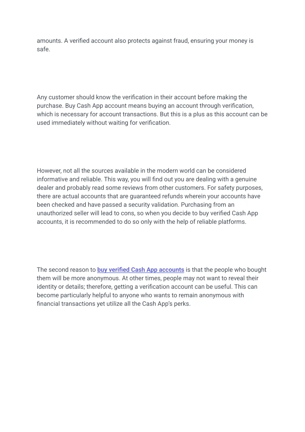 amounts a verified account also protects against