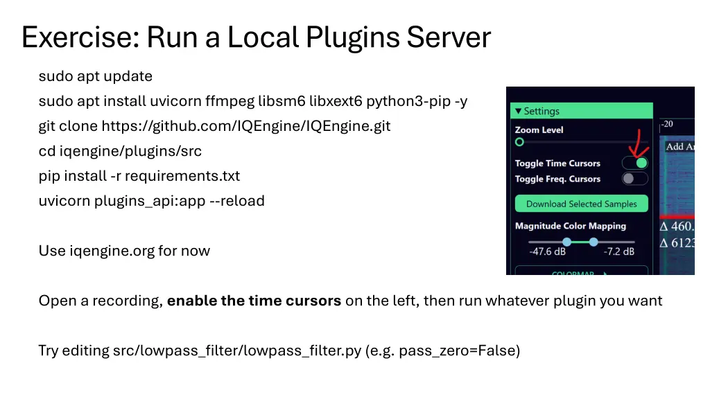 exercise run a local plugins server
