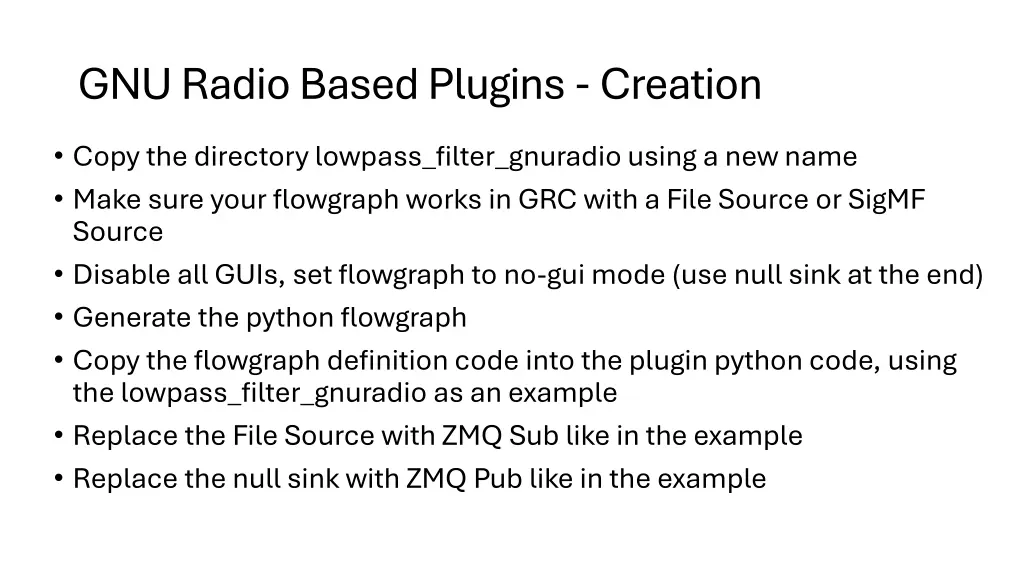 gnu radio based plugins creation