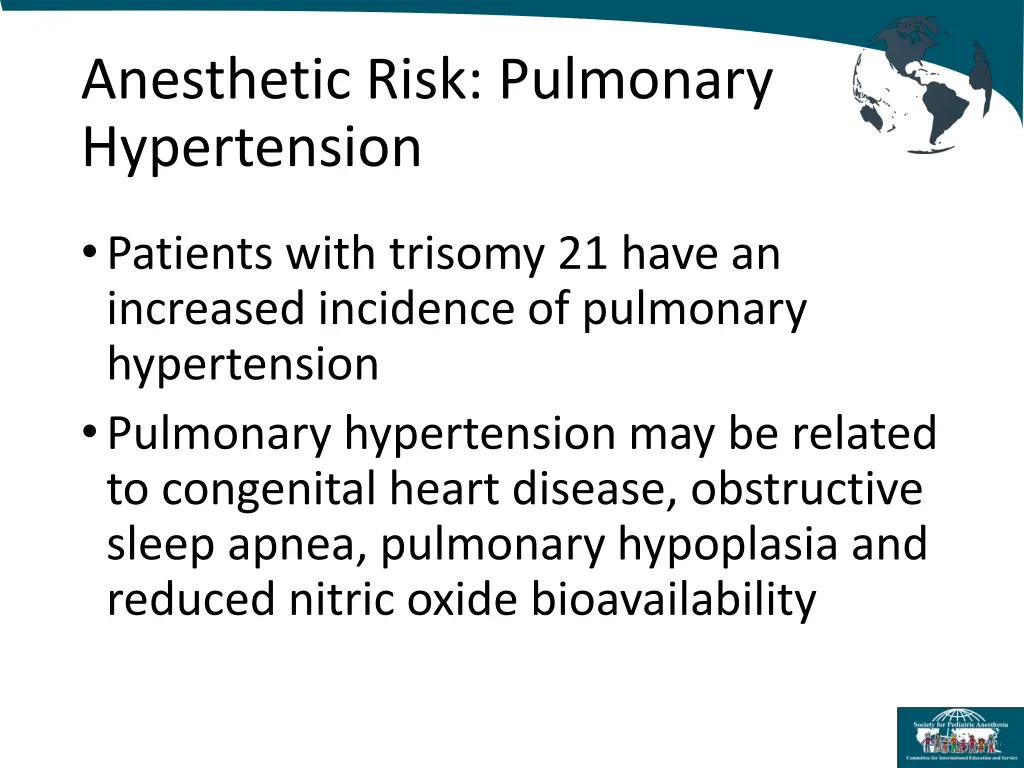 anesthetic risk pulmonary hypertension