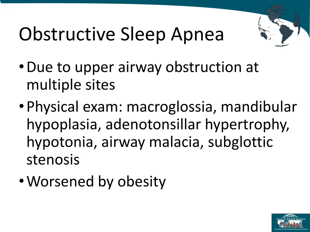 obstructive sleep apnea