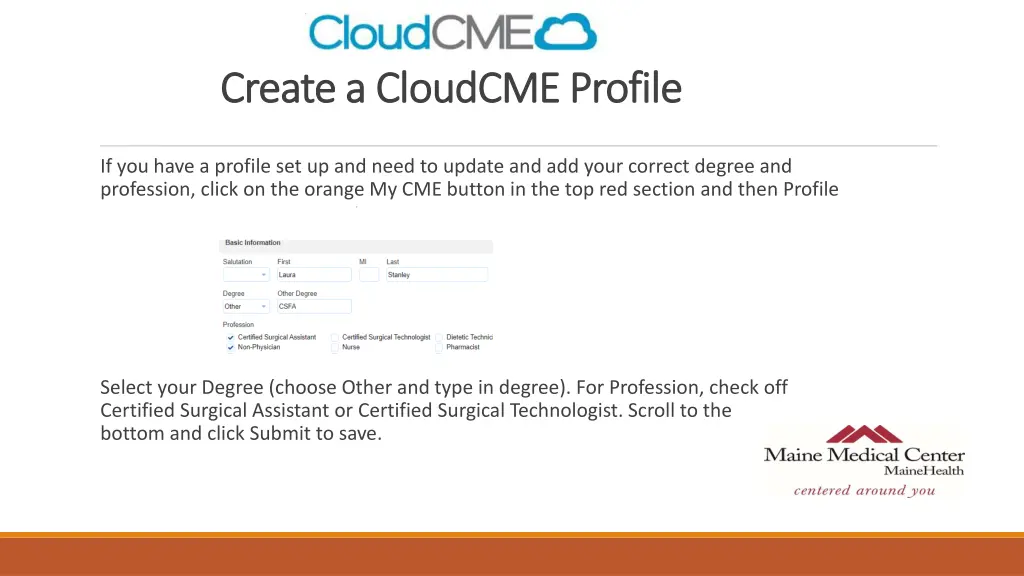 create a cloudcme profile create a cloudcme 1