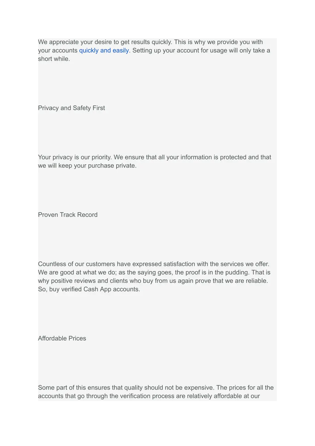 we appreciate your desire to get results quickly