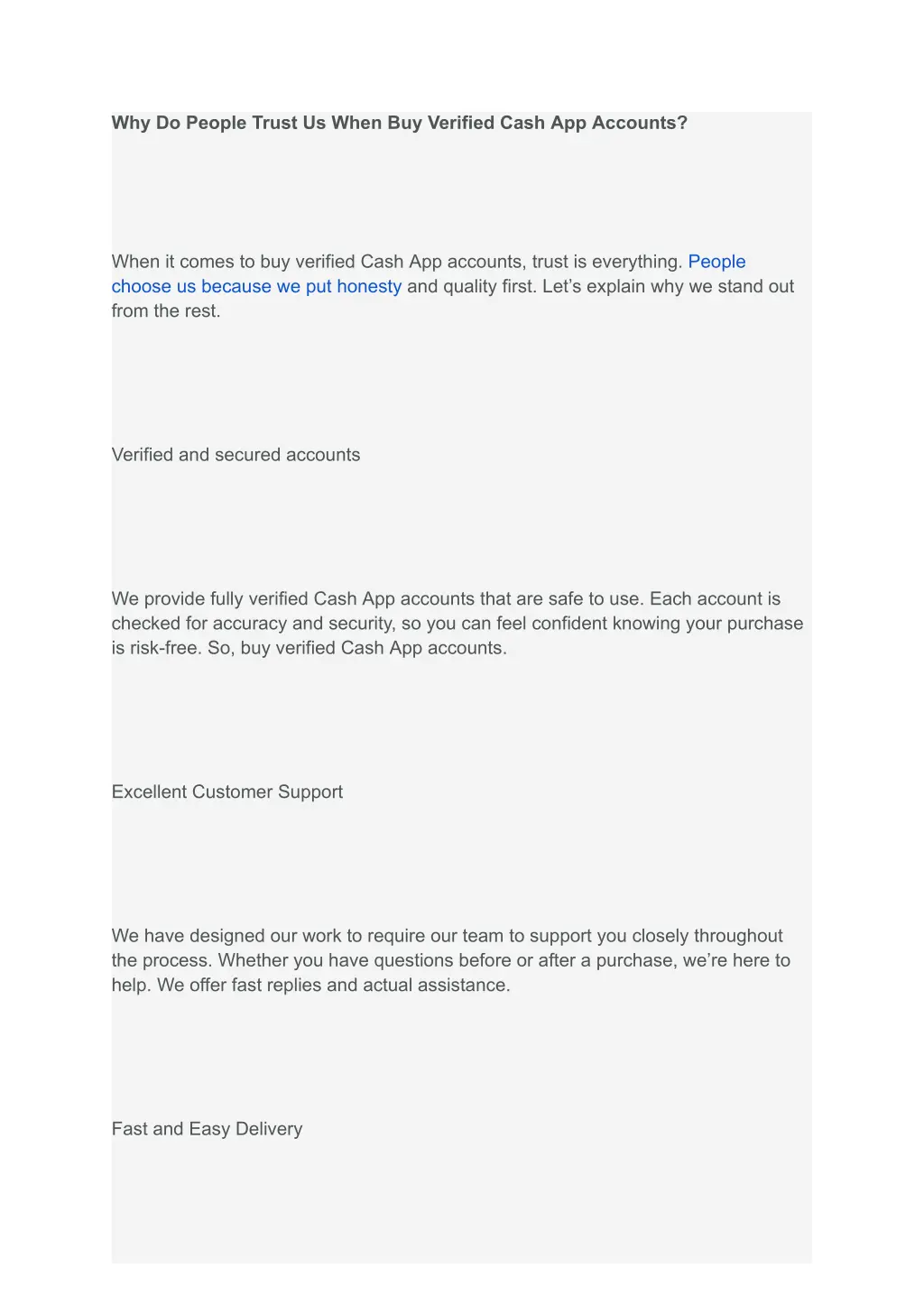 why do people trust us when buy verified cash