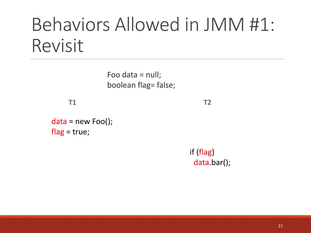 behaviors allowed in jmm 1 revisit