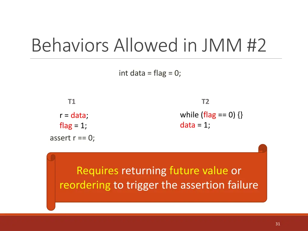 behaviors allowed in jmm 2 6