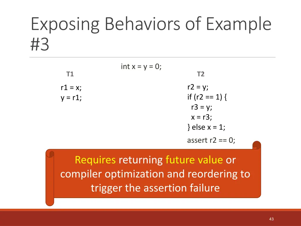 exposing behaviors of example 3 3