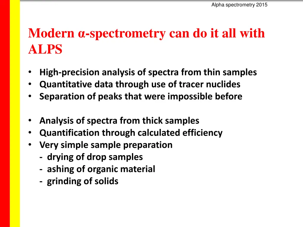 alpha spectrometry 2015 9