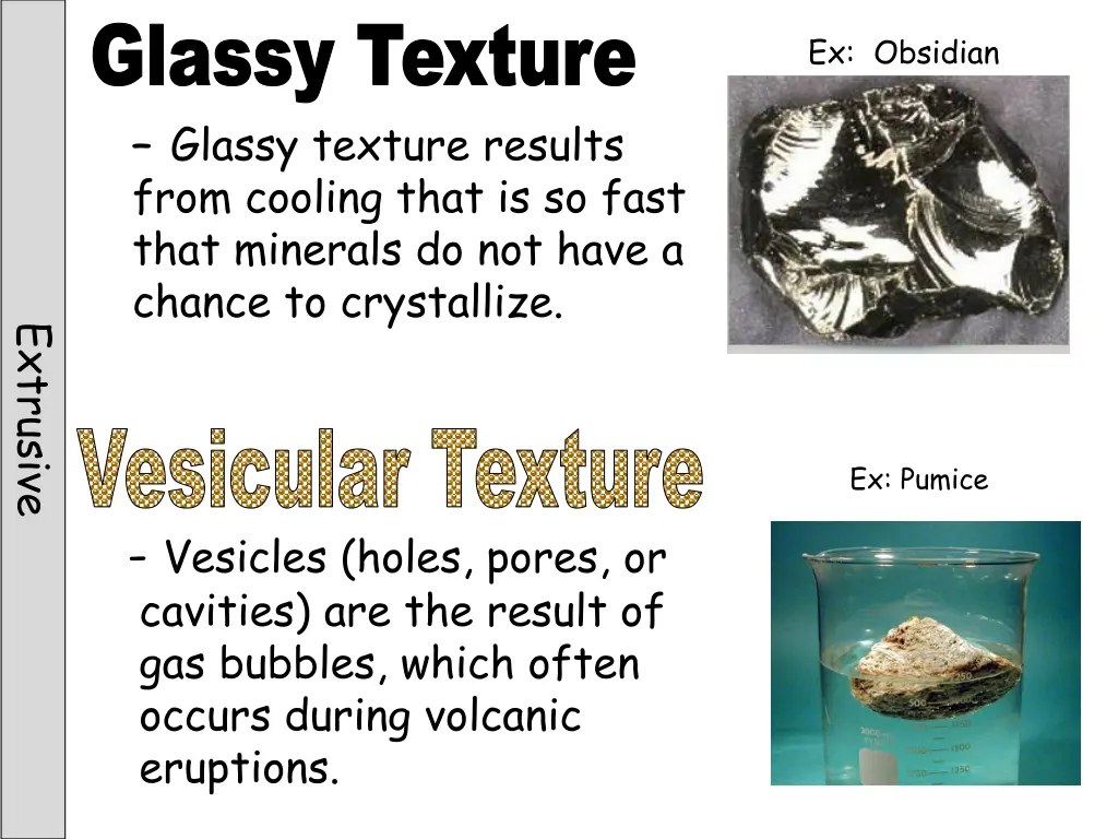 glassy texture