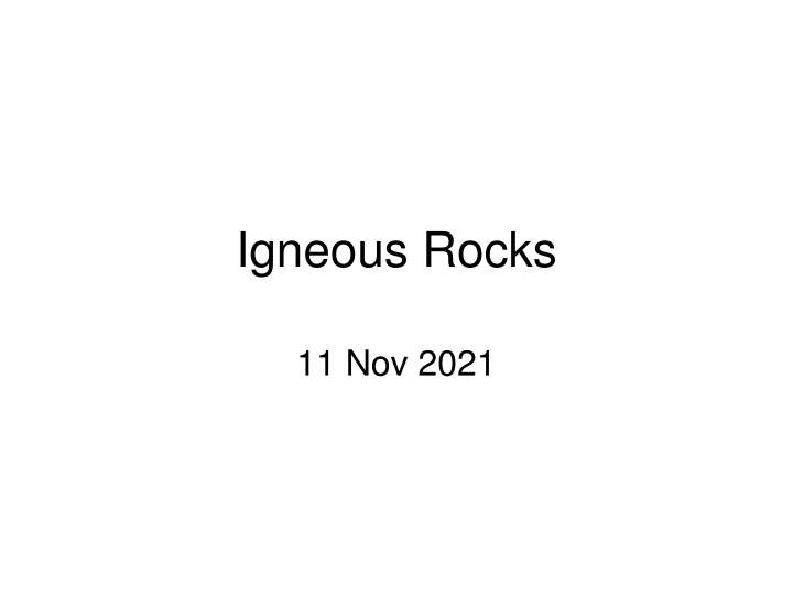 igneous rocks
