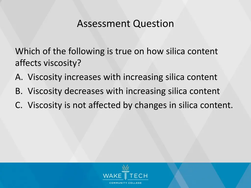 assessment question