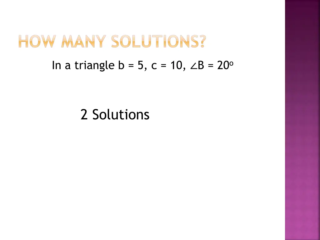 how many solutions