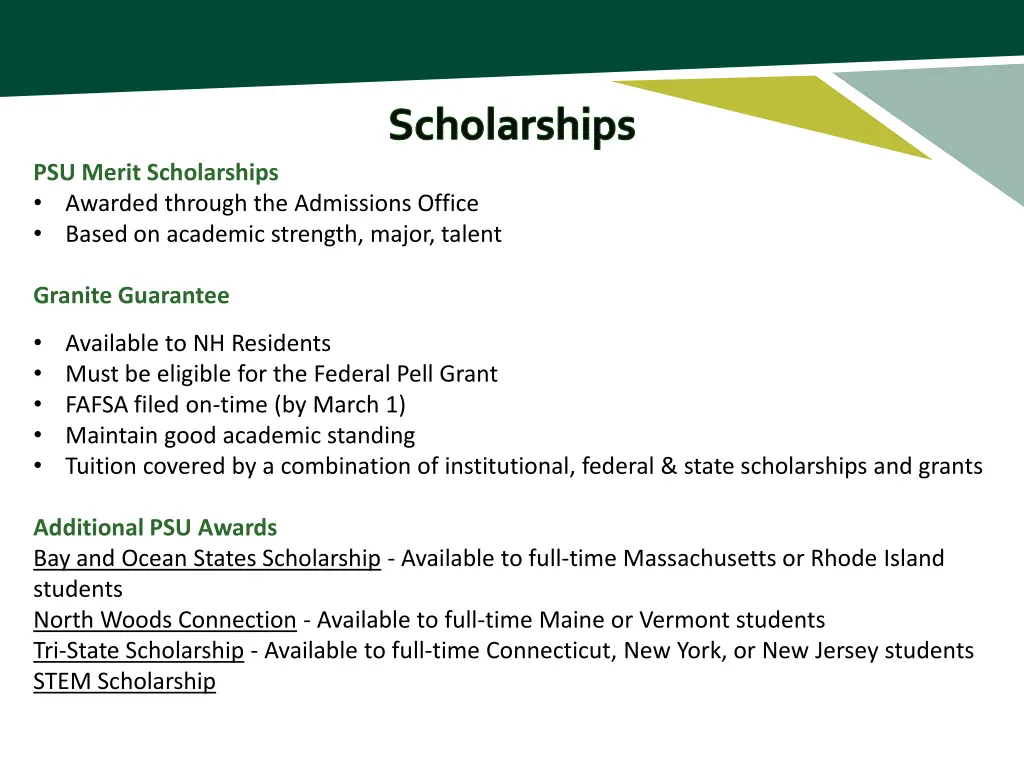 scholarships